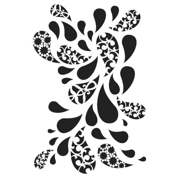 Laser-Kunststoff-Schablone, DIN A3, Paisley