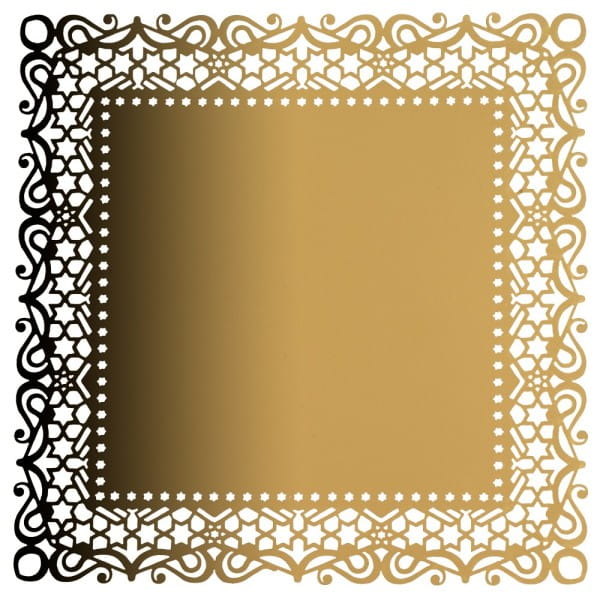 Laser-Kartenaufleger, Zierdeckchen, Ornament 13, 14cm x 14cm, 220 g/m², 5 Farbtöne, 20 Stück
