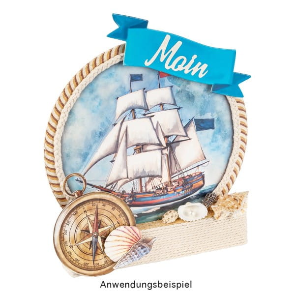 Stanzbogen, Maritim, DIN A4, 800g/m², 5 Designs, 5 Bogen