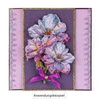3-D Relief-Sticker, Blumen & Schmetterlinge 4, 21cm x 30cm, verschiedene Größen, selbstklebend