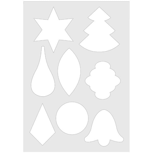 Waben-Schablone inkl. Anleitung/Klebevorlage, DIN A4, Weihnachten