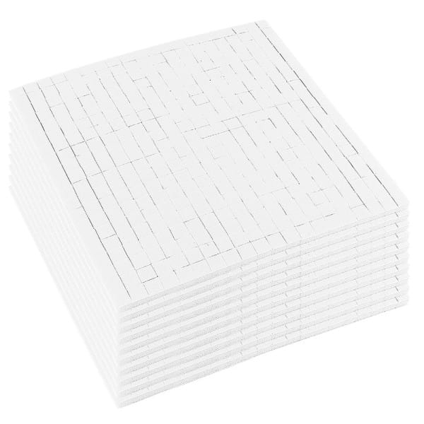 Klebepads, 5mm x 5mm, 3mm hoch, weiß, 10 Bogen