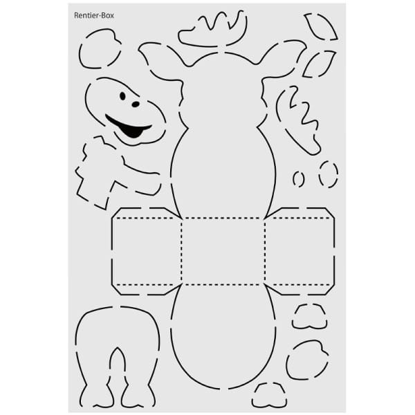 Design-Schablone Nr. 6 "Rentier-Box", DIN A4