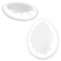 Motiv-Bolblister, Ei, Design 1, transparent mit weißem Eierschalendesign, 10 Stück