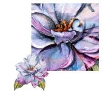 3-D Relief-Sticker, Blumen & Schmetterlinge 4, 21cm x 30cm, verschiedene Größen, selbstklebend