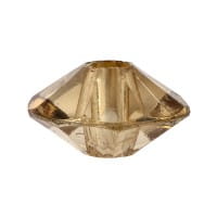 Facetten-Perlen, transparent, Ø6mm, mocca, 100 Stück