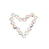 Strass-Steine, Kristall-Glas, facettiert, Ø4,8mm, 2,6mm hoch, klar irisierend, 200 Stück
