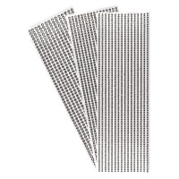 Schmuckstein-Bordüren, rund: Ø 3mm, Ø 4mm, Ø 5mm, selbstklebend, facettiert, anthrazit, 3 Bogen