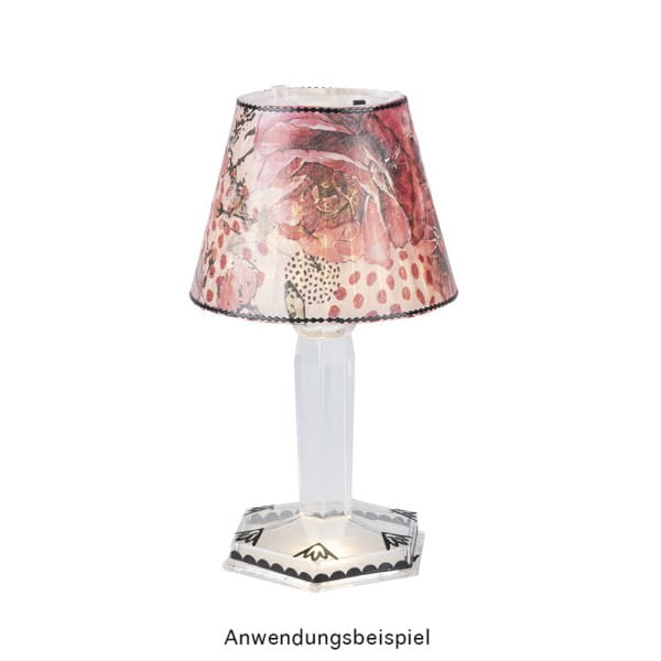 LED-Tischlämpchen, Kristalloptik 2, transparent, 12cm hoch, 2 Stück