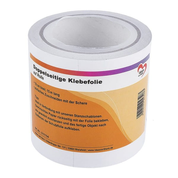 Doppelseitige Klebefolie auf Rolle, 10cm breit, 15m lang