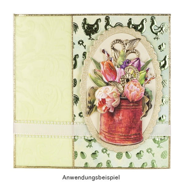 Deko-Karton, Unique, Ostern, DIN A4, 250 g/m², 4 Designs in 5 Farben, 20 Bogen