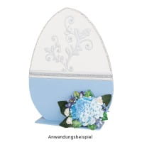 3-D Motive, Blumen in Blau-Violett, 6,5-9,5cm, 10 Motive