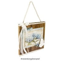 Holzplatte, Nostalgie, 24cm x 24cm x 1,5cm, mit Aufhängung für die Wand