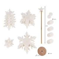 Filz-Tannenbaum zum Zusammenbauen, weiß, 26cm hoch, 42-teilig
