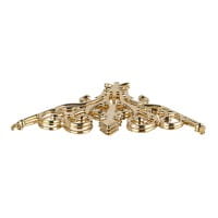 Metall-Ornamente, Design 29, 7,7cm x 4,8cm, hellgold, 3 Stück