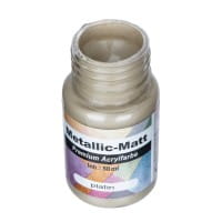 Metallic-Matt, Premium Acrylfarbe, platin, 50ml