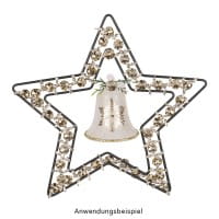 Glaskunst, Koppen, Octagon, Ø 1,2cm, facettiert, taupe/silberfarbene Rückseite, 36 Stück