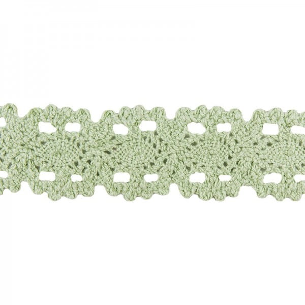 Häkelspitze Design 10, 3,2cm breit, 2m lang, grün