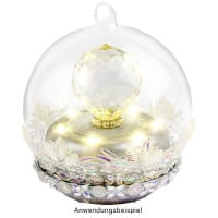 Kristallkunst, Lotus-Ornament, 10cm x 30cm, selbstklebend, klar irisierend