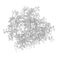 Miniatur-Schmuckstein-Schleifen, transparent, 0,9cm x 1cm x 0,2cm, grau, 100 Stück