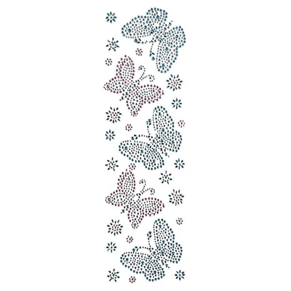 Strass-Ornamente, Sortierung 4, mehrfarbig, teilweise mit Veredelung, 5 Bogen