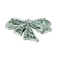 Metallic-Schmucksteine, Schleife, petrol, 4,5cm x 4,5cm, 7 Stück