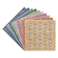 Grußkarten, Blumen & Ornamente 1, 16cm x 16cm,  10 Stück