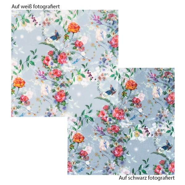 Motiv-Transparentpapiere Deluxe, Blumen 1, DIN A4, 150g/m², verschiedene Designs, geprägt, 10 Bogen