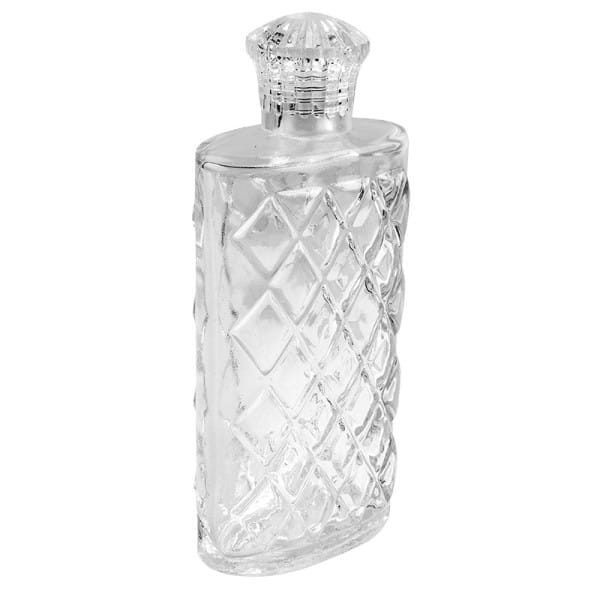 Zier-Glasflasche, Oxford, 18cm x 7,5cm x 4,2cm, max. Füllmenge: 250ml