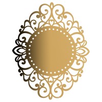 Laser-Kartenaufleger, Zierdeckchen, Ornament 9, 13,2cm x 10,4cm, 220 g/m², 5 Farbtöne, 20 Stück