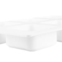 Silikonform für 6 Quadrate in der Größe 5,4cm x 5,4cm x 2,7cm, mit abgeschrägter Kante