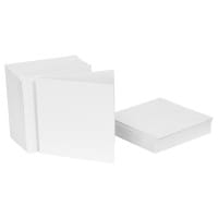 Klappkarten-Set, weiß, 14,5cm x 14,5cm, 240g/m², inkl. Umschläge, 50 Stück