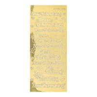 Sticker, Zum Geburtstag, Spiegelfolie, gold