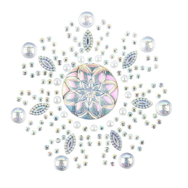Kristallkunst, Blüten-Ornament 1, 10cm x 30cm, klar irisierend
