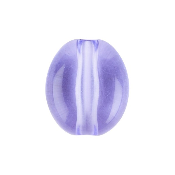 Oval-Perlen, transparent, 8mm, violett, 100 Stück