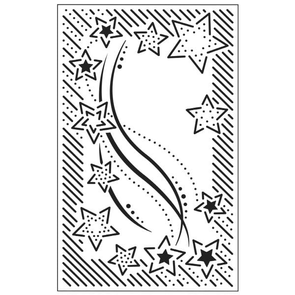 Präge-/Prickelschablone, 8cm x 14,5cm, Design 12