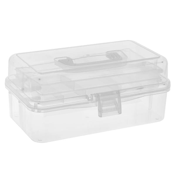 Mehrzweck-Aufbewahrungsbox, 32,8cm x 20cm x 14,5cm, transparent, aufklappbar | Sortier- & Aufbewahrungsboxen | Aufbewahrung & Ordnungshelfer | Bastelbedarf