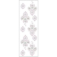Kristallkunst, Broschen-Ornament, 10cm x 30cm, selbstklebend, klar irisierend, rosa irisierend