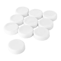 Magnete, Ø 3cm, 1cm hoch, weiß, 10 Stück