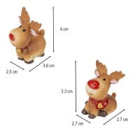 Deko-Figuren, Rentiere, 2 verschiedene Designs, 4 Stück