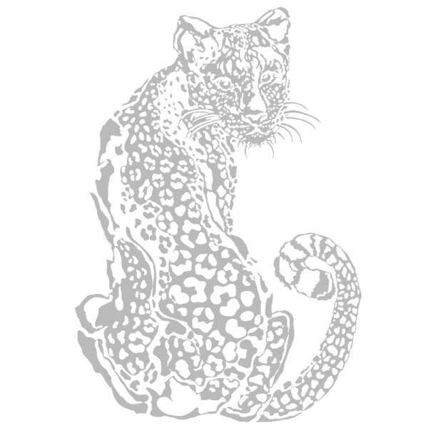 Metallic-Bügeltransfer, Leopard, DIN A4, silber glänzend