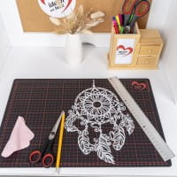 Silhouetten-Laser-Schablone, 28,9cm x 19,6cm, Traumfänger