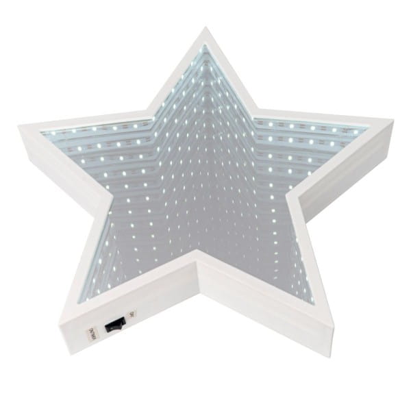 LED-Stern Infinity, zum Aufstellen, Ø 29,3cm, 60 LEDs in Weiß, inkl. Timer