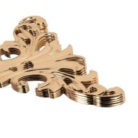 Metall-Ornamente, Design 3, 8cm x 4,5cm, roségold, 5 Stück