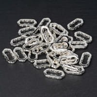 Perlenrahmen, Design 6, 2,2cm x 1cm, silberfarben, 33 Stück