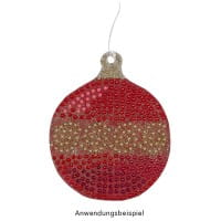 Diamond-Painting-Lineal, Weihnachtskugel, Motivgröße: 9,2cm x 11,3cm