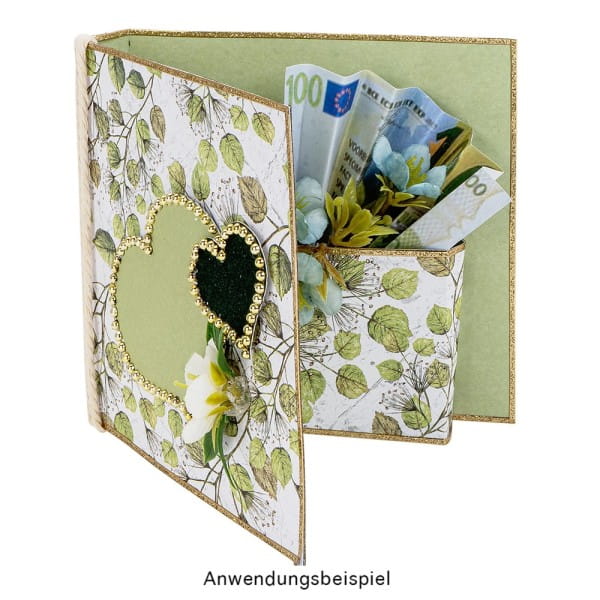 Duo-Design-Papiere, Zauberhafte Blätter, beidseitig bedruckt, 25cm x 25cm, 250g/m², 20 Blatt