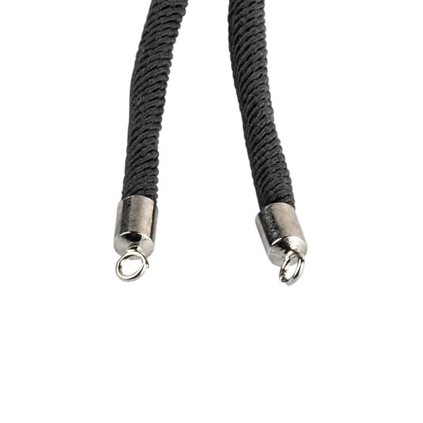 Armbänder mit Schiebeverschlüssen, 12cm lang, Ø 3mm, 2x silbergrau, 2x schwarz