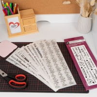 Premium-Transfers, Grüße & Wünsche, 10cm x 30cm, schwarz, 10 Bogen