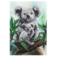 Diamond-Painting-Grußkarte, Koalas, DIN A4, inkl. Zubehör